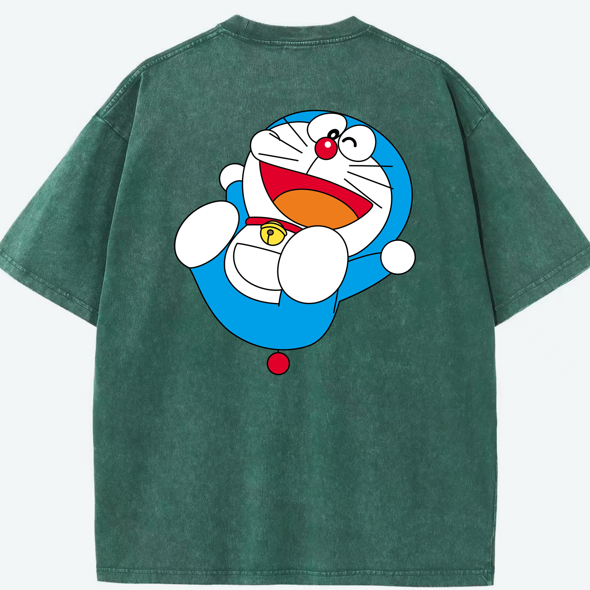 （画像用） ドラえもん Doraemon 綿100% ヴィンテージ風 半袖Tシャツ（背面プリント）